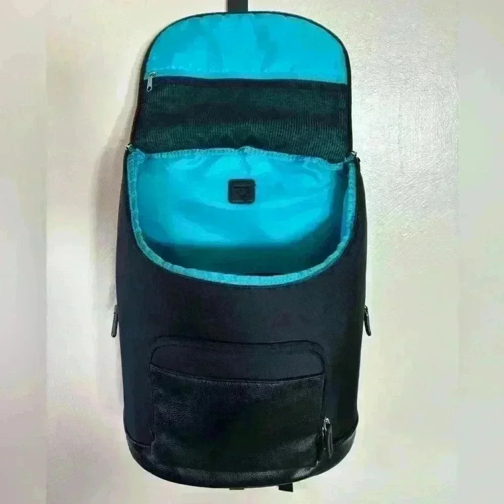 Francine Tribeca Women In Business Laptop Backpack Solid Black Teal Insi…